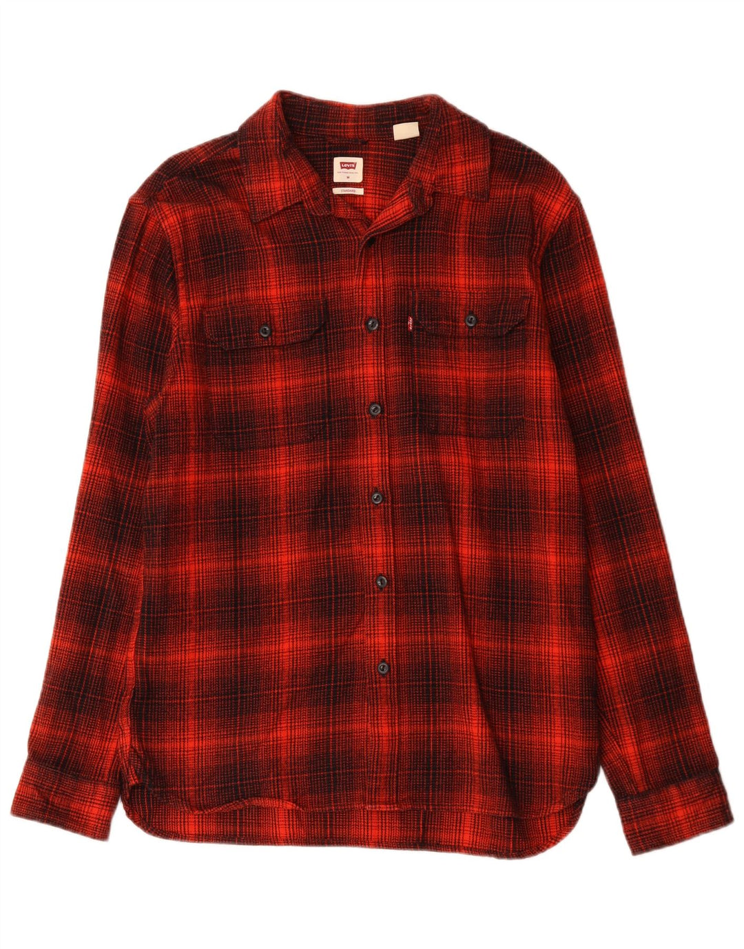 LEVI'S Standard flannelskjorte til mænd Medium rød ternet bomuld