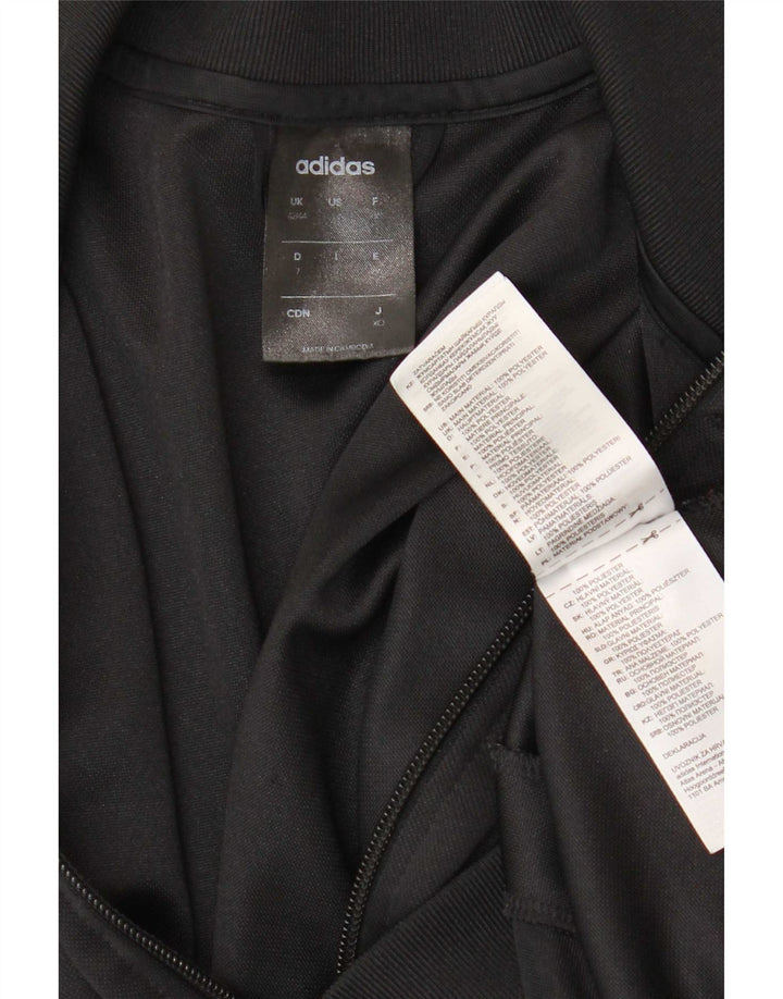 Adidas Mens Tracksuit Top Jacket UK 42/44 Large Black Polyester