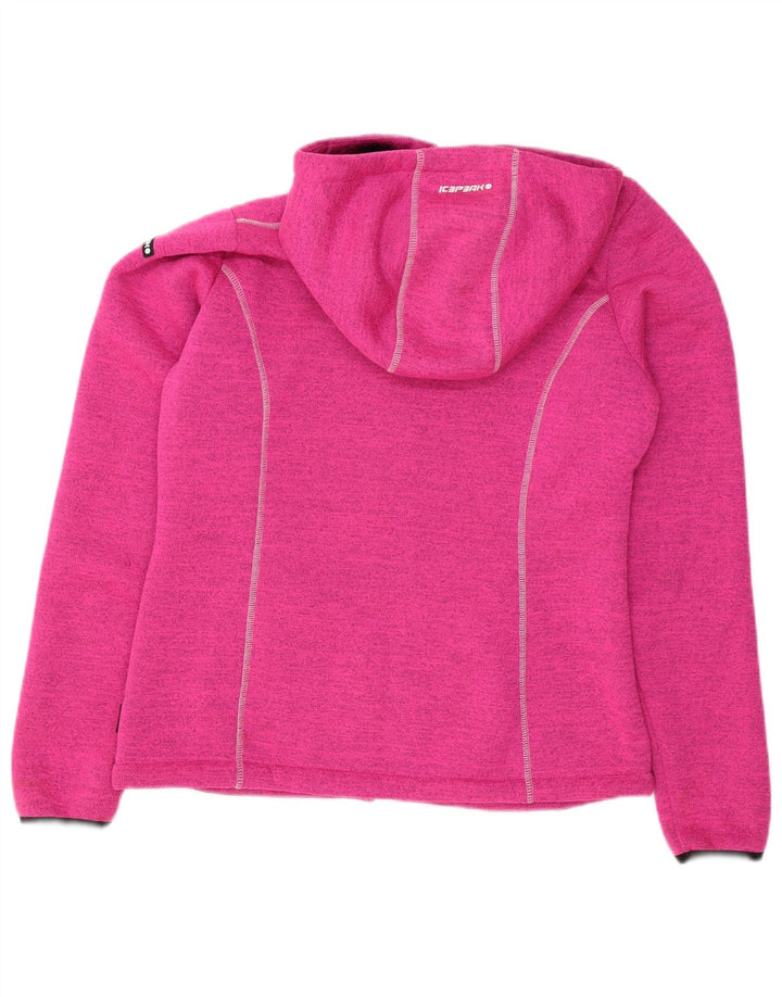 Felpa con cappuccio e zip da donna Icepeak IT 48 XL Poliestere screziato rosa