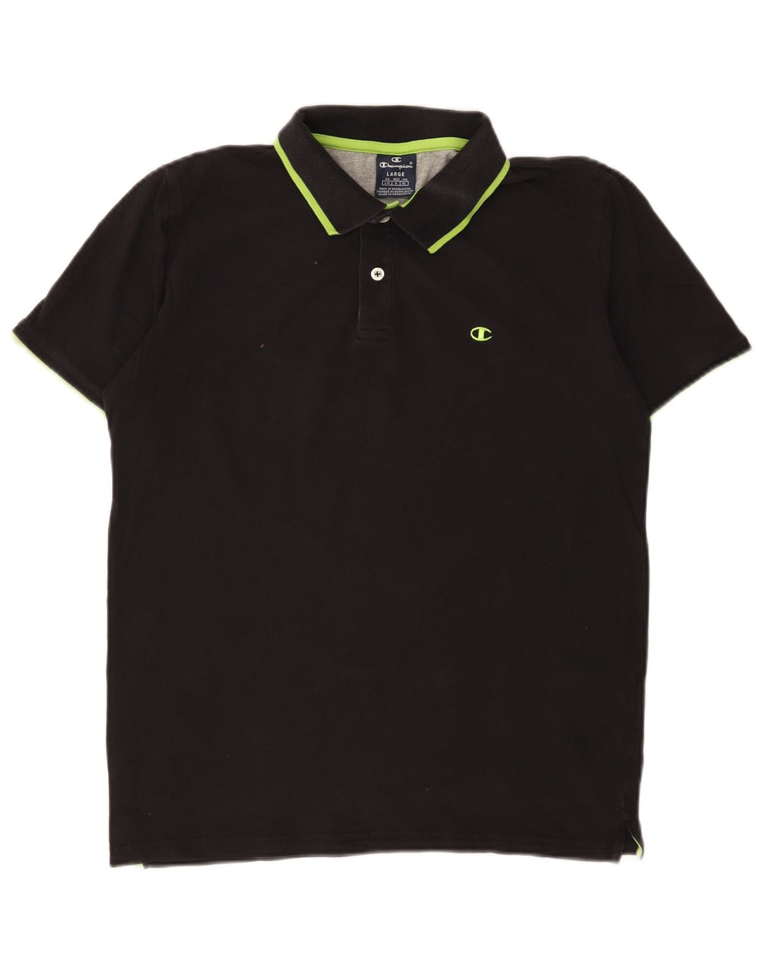 Polo da uomo CHAMPION grande in cotone nero