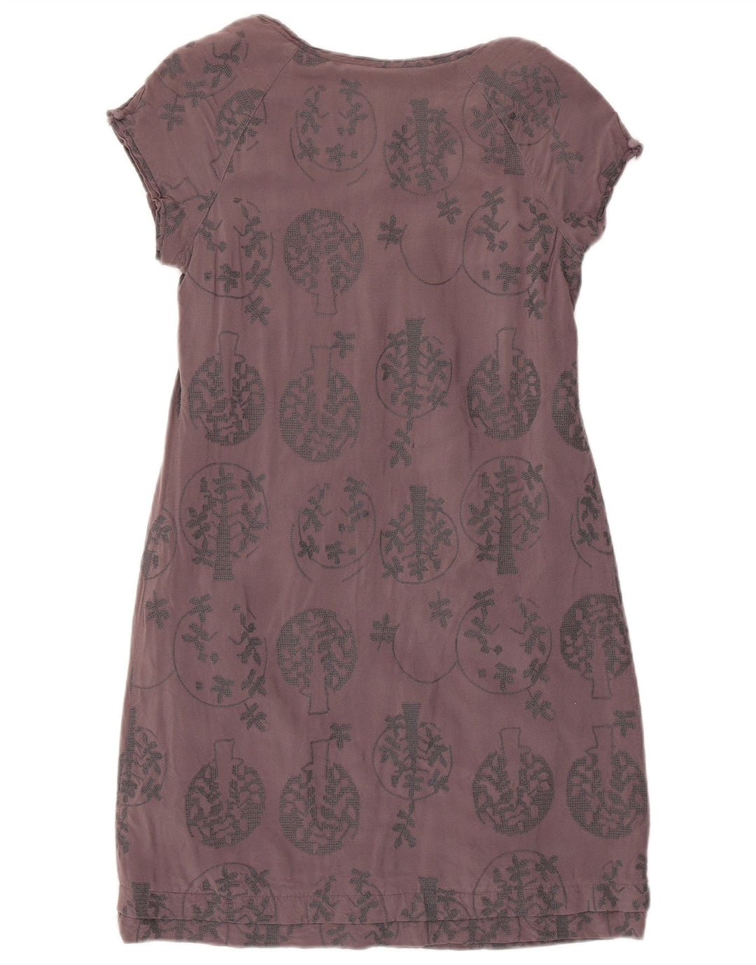 White Stuff Womens Sheath Dress UK 10 Small Grey Floral Viscose