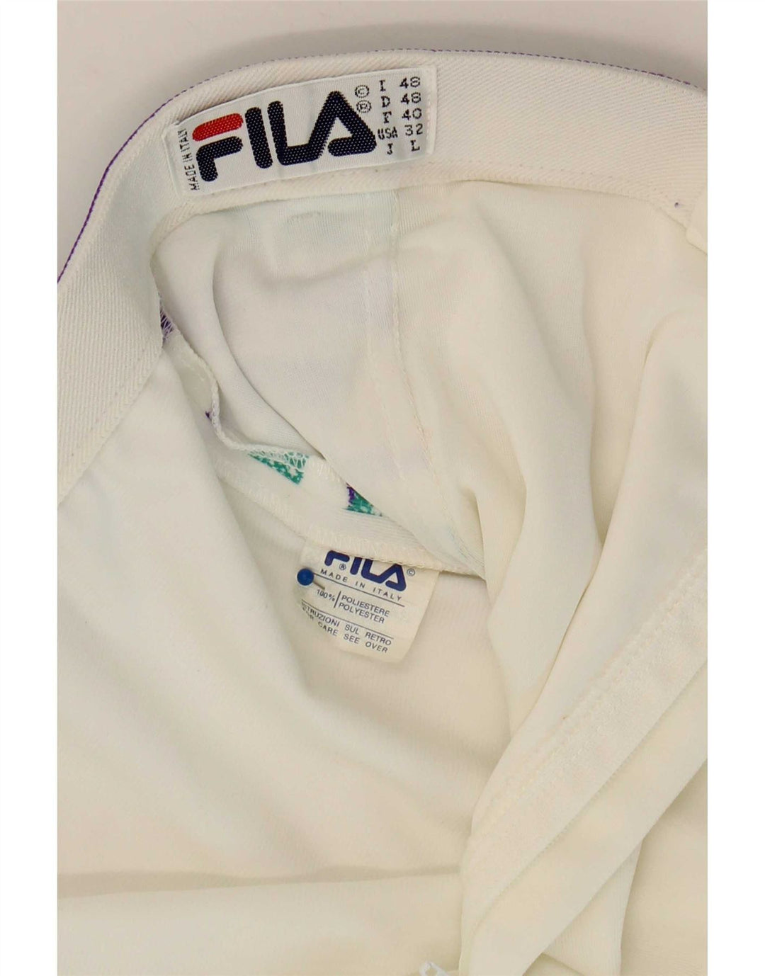 Męskie spodenki codzienne Fila IT 48 Medium W32 Poliester w białe paski