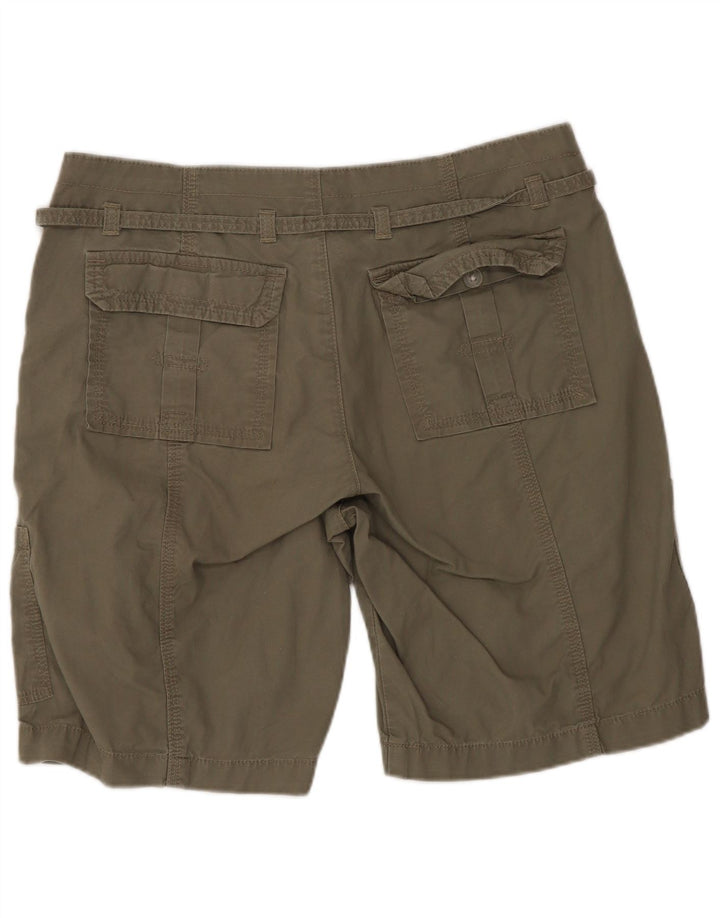 Lee Womens Cargo Shorts US 8 Medium W30 Green Cotton
