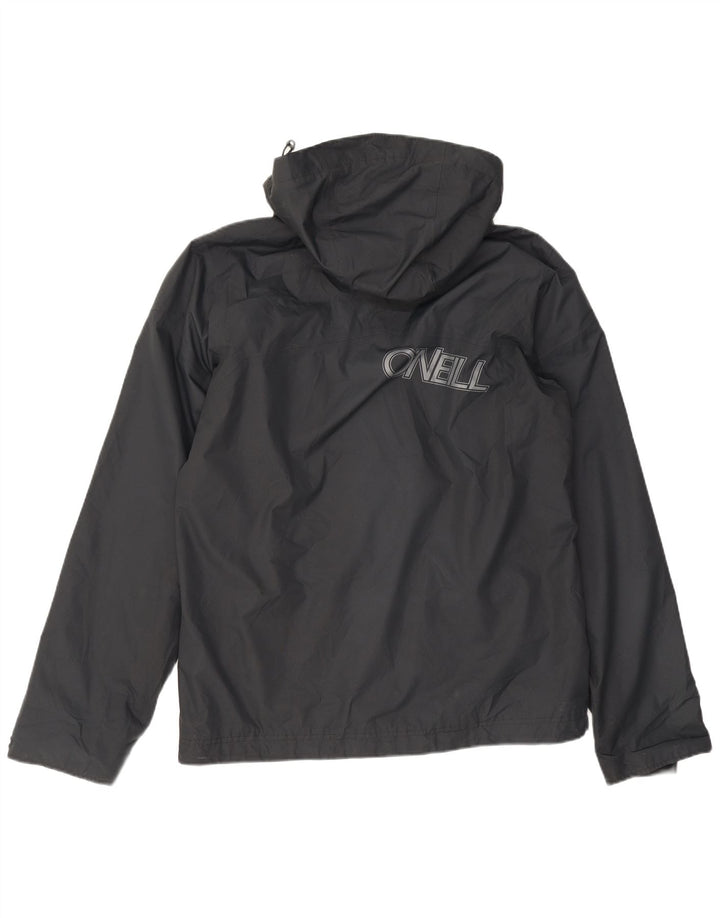 O'Neill Mens Graphic Hooded Windbreaker Jacket UK 34 XS Black Polyester