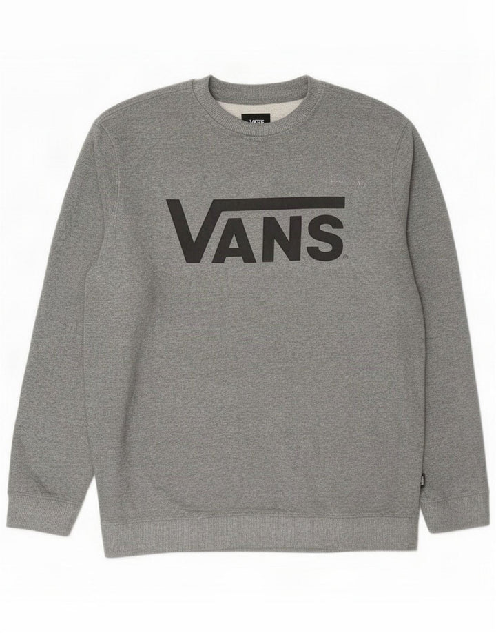 Vans Mens Graphic Sweatshirt Jumper XL Grey Cotton