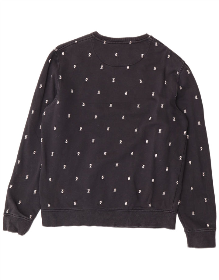 Lyle & Scott Sweat-shirt pour hommes, grand, bleu marine à pois