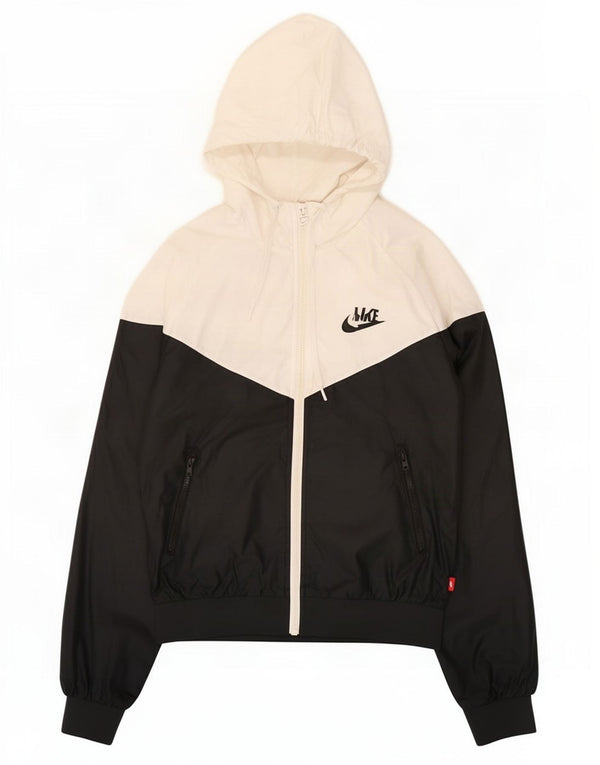 Nike Damen-Trainingsanzug mit Kapuze, Top-Jacke, UK 14, Größe L, Weiß, Farbblock