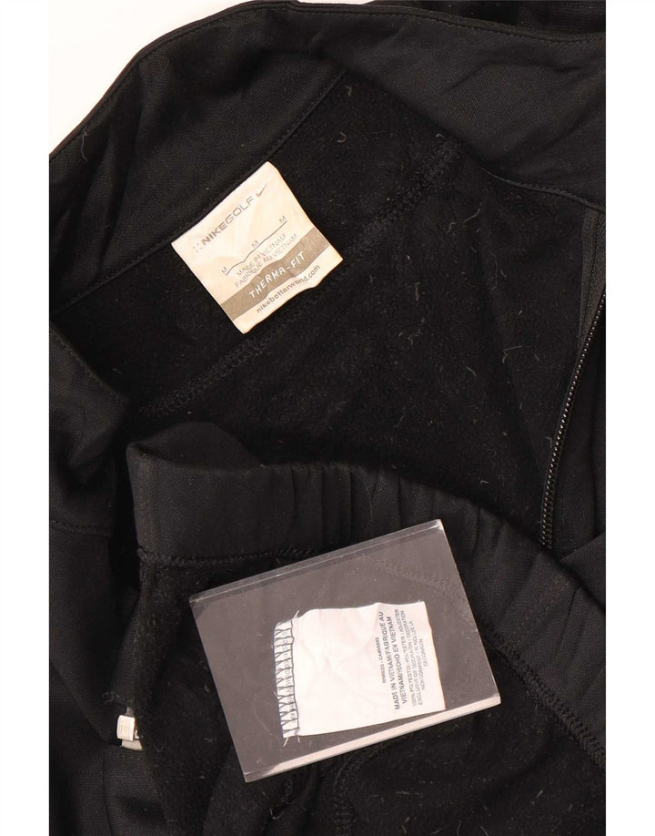 Nike Damen Therma-Fit Trainingsanzug Top Jacke UK 14 Medium Schwarz Polyester