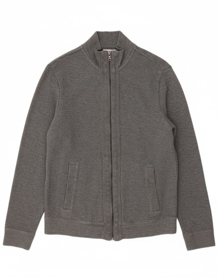 CALVIN KLEIN Mens Tracksuit Top Jacket Small Grey Cotton