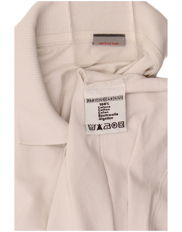 Kappa Herren-Langarm-Poloshirt aus mittelweißer Baumwolle