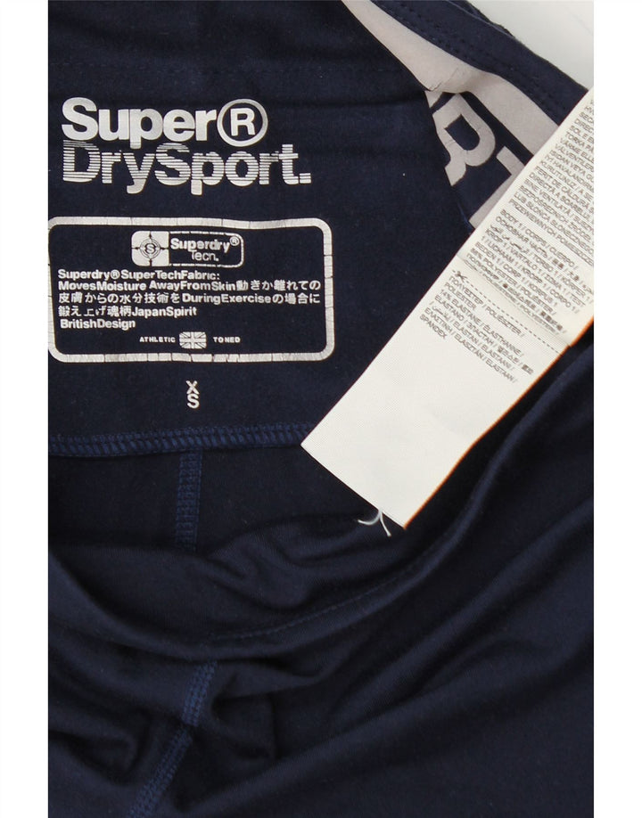 SUPERDRY Grafiske Leggings til kvinder UK 4 XS Marineblå polyester