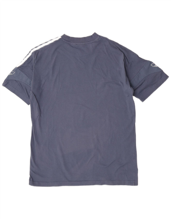 Adidas T-shirt à manches courtes pour homme en coton bleu moyen