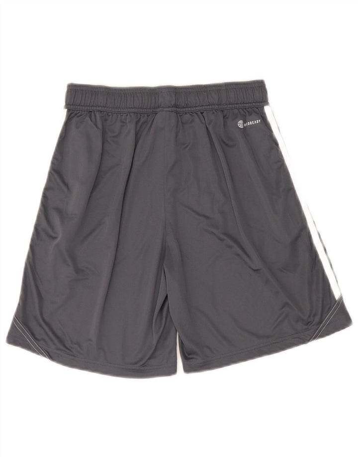Adidas Boys Aeroready Sport Shorts 15-16 Years Grey Polyester