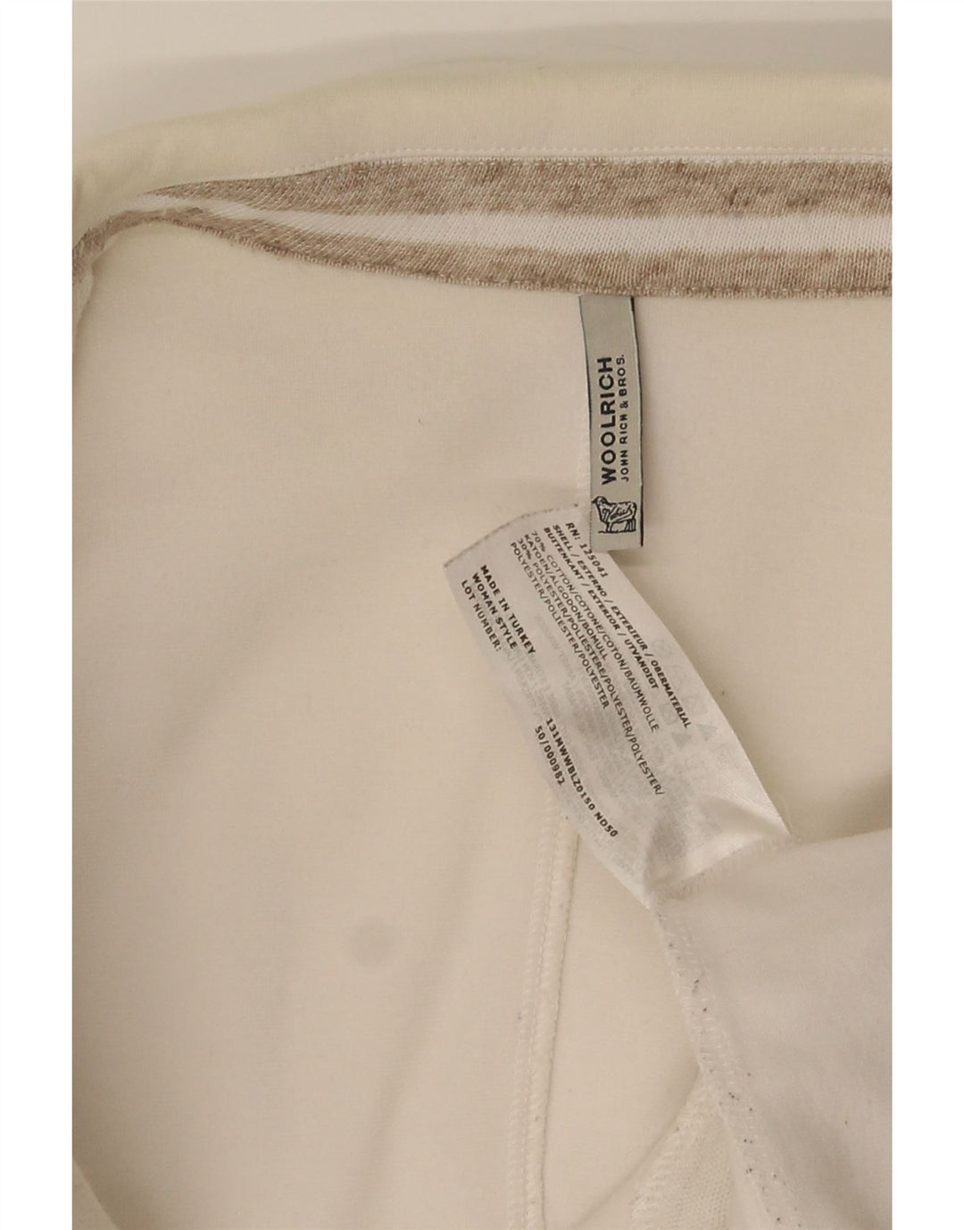 Woolrich Dame 3 Button Blazer Jacket UK 10 Small White Bomuld