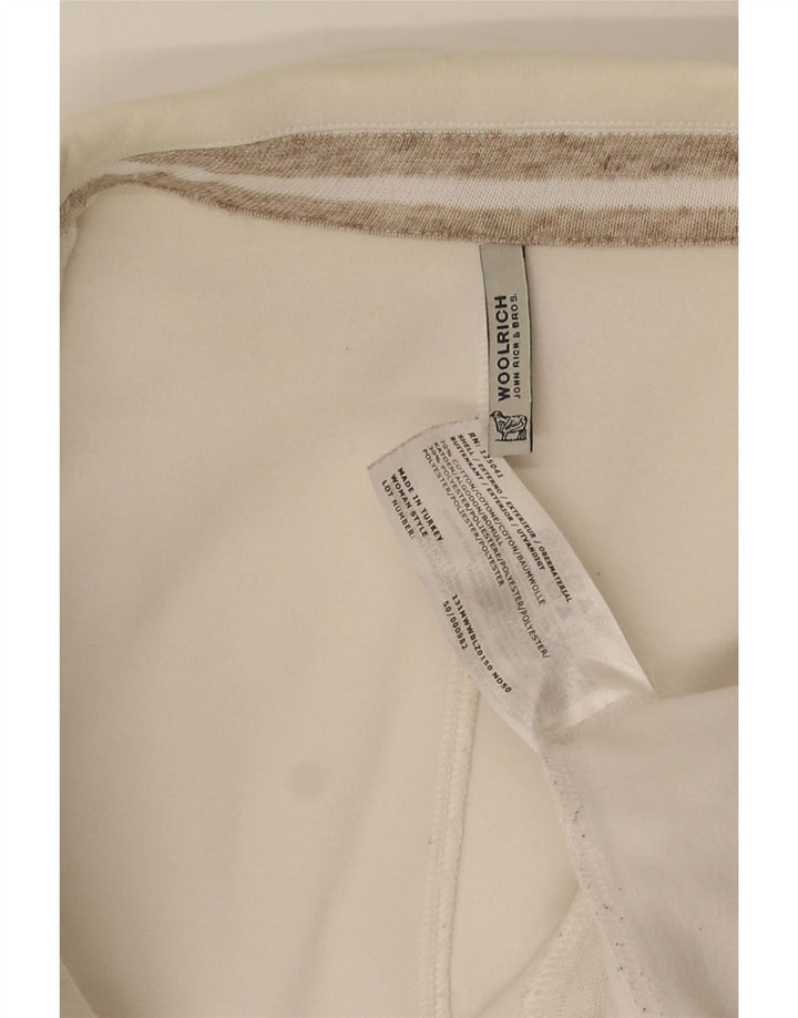 Woolrich Dame 3 Button Blazer Jacket UK 10 Small White Bomuld