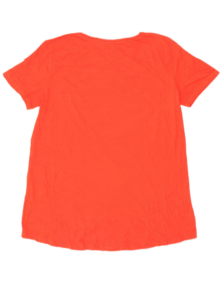 Zara Womens T-Shirt Top UK 14 Medium Red Cotton