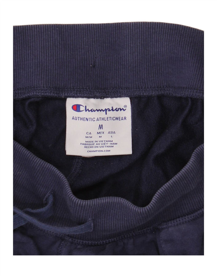 CHAMPION Womens Tracksuit Trousers UK 12 Medium Navy Blue Colourblock
