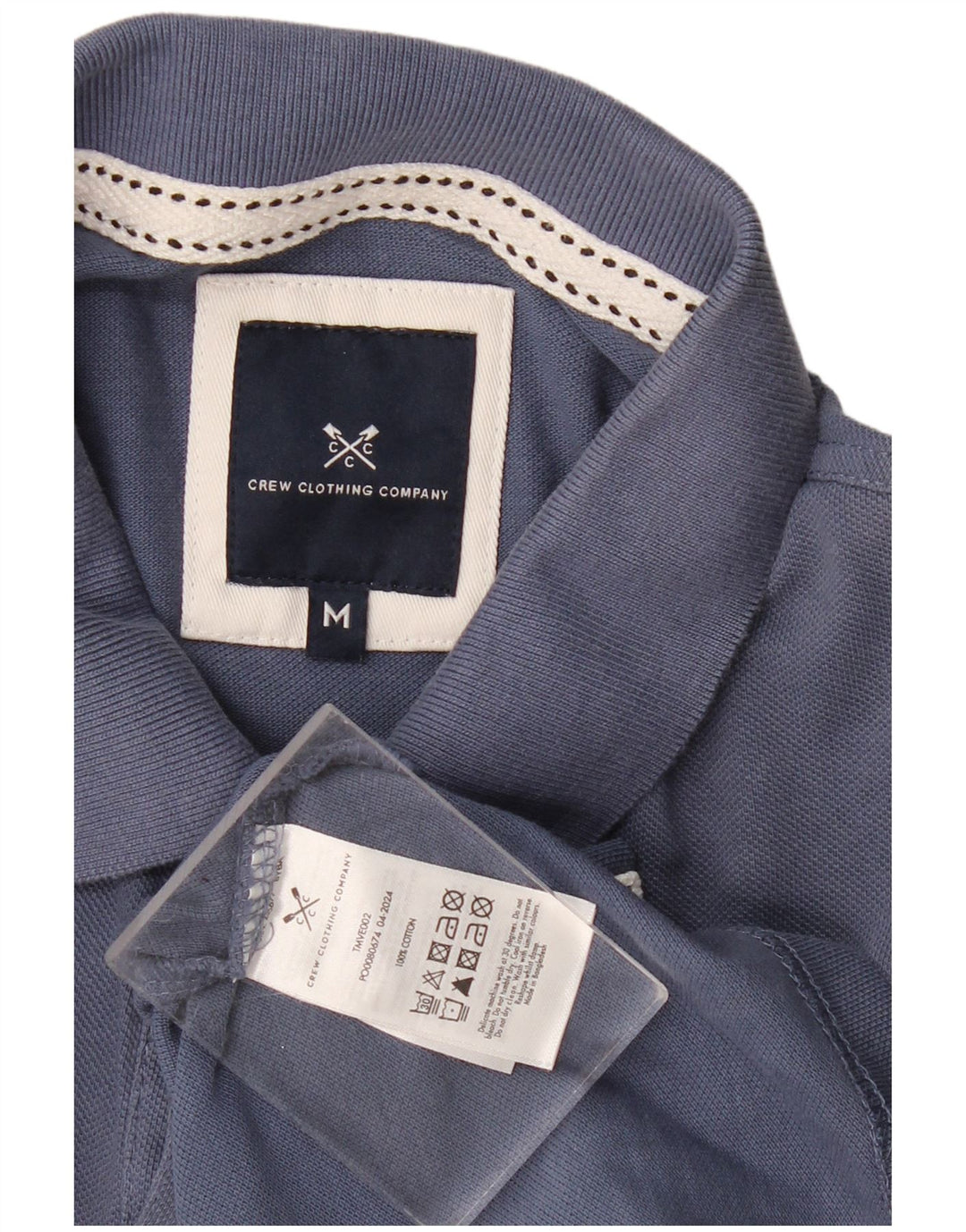 Crew Clothing Mens Polo Shirt Medium Navy Blue Cotton