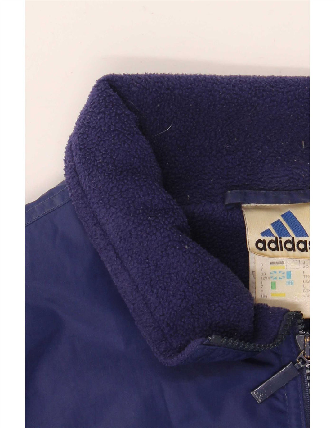 Adidas Mens Bomber Jacket UK 42/44 Large Blue Polyamide
