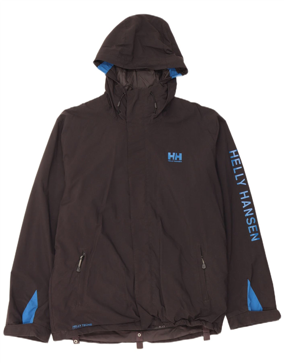 Helly Hansen Mens Graphic Windbreaker Jacket UK 38 Medium Black Colourblock