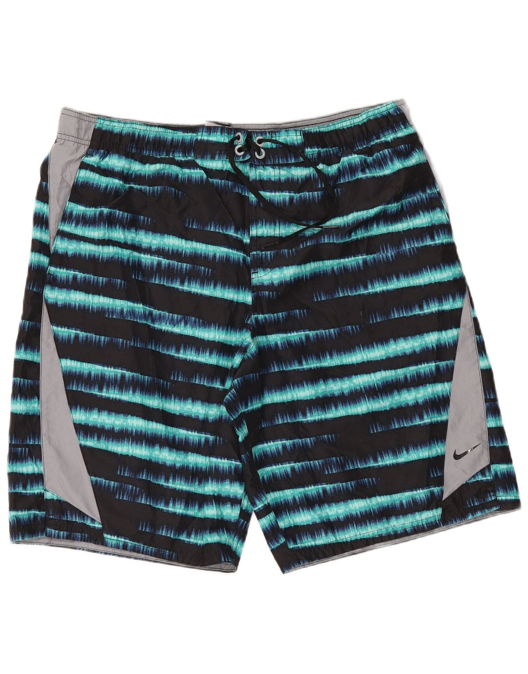 NIKE Mens Swimming Shorts Medium  Turquoise Striped Polyester