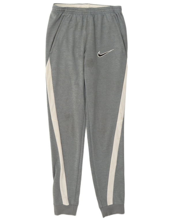 Nike Pantalon de survêtement Dri Fit pour homme XS Gris Colorblock Polyester