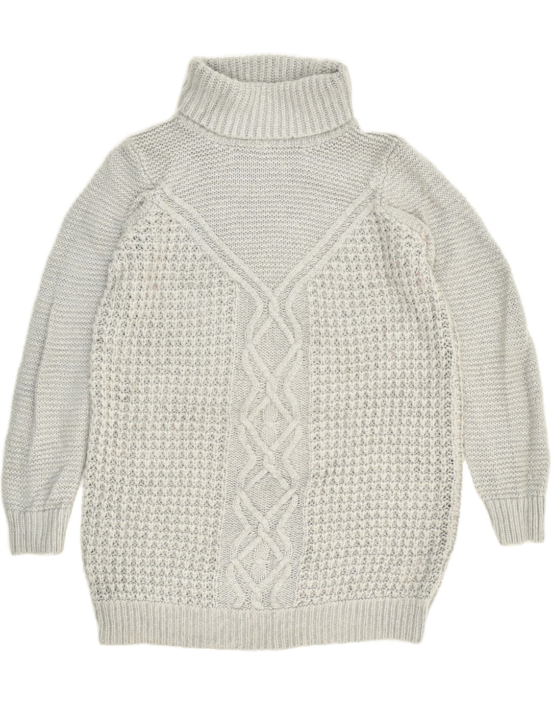 OASIS Womens Roll Neck Jumper Sweater UK 16 Large Grey Acrylic | Vintage Oasis | Thrift | Second-Hand Oasis | Used Clothing | Messina Hembry 
