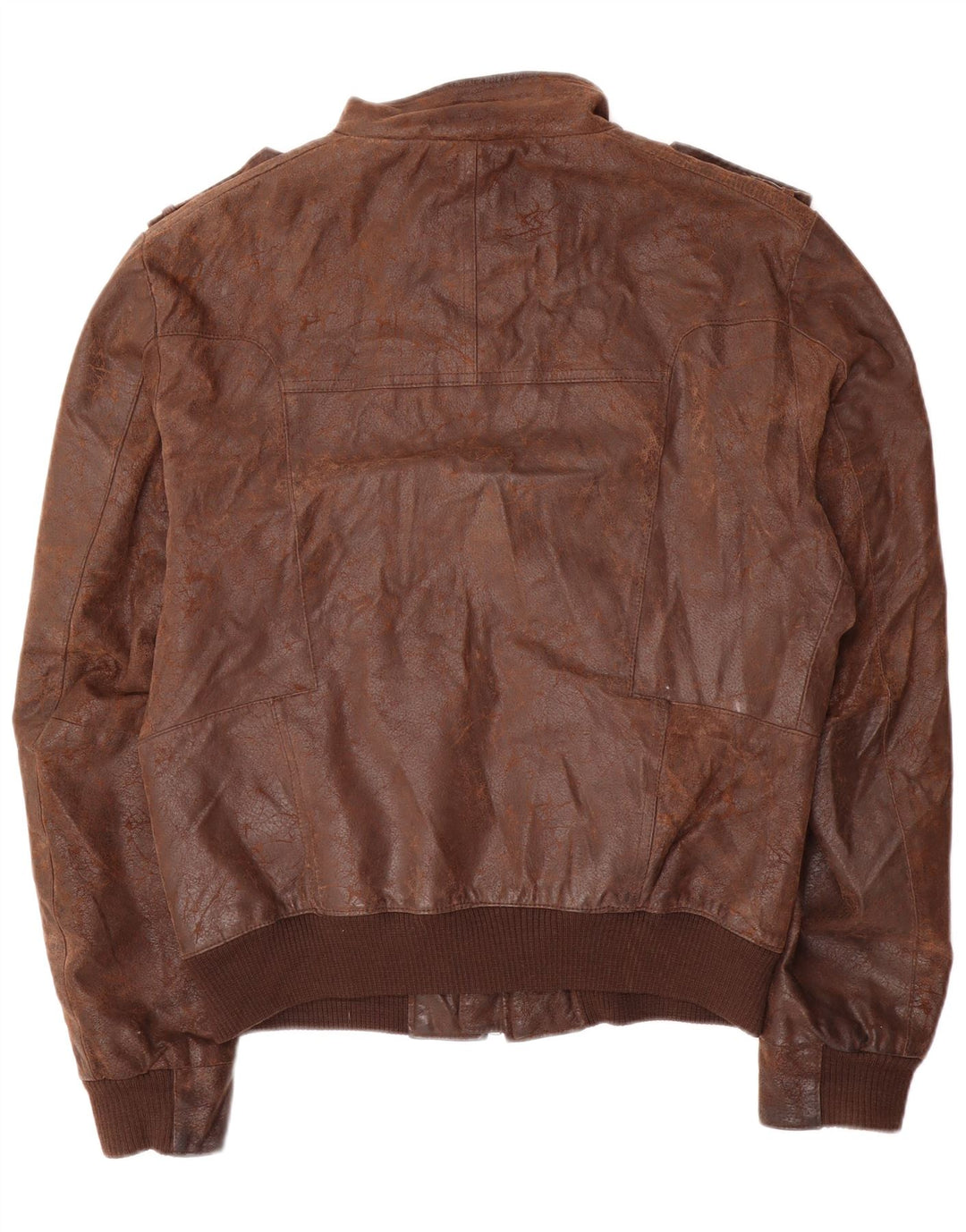 Vintage Mens Military Bomber Jacket UK 40 Large Brown