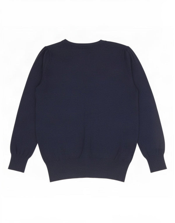 Marks & Spencer Womens Cardigan Sweater UK 12 Medium Navy Blue Viscose