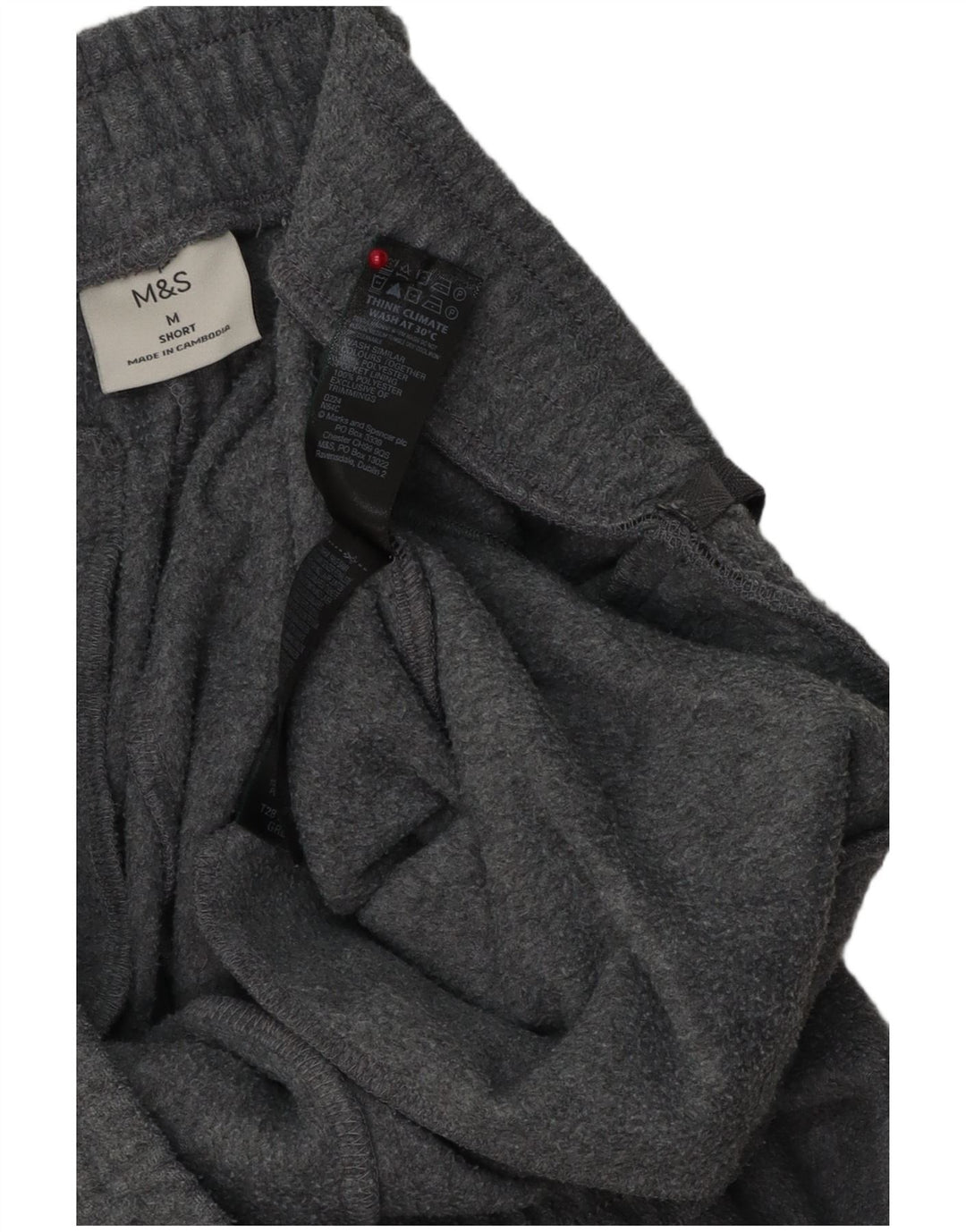 Marks & Spencer Womens Fleece Tracksuit Trousers UK 12 Medium Grey