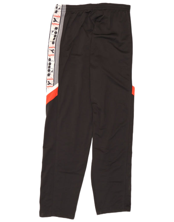 Diadora Mens Graphic Tracksuit Trousers UK 46 XL Black Colourblock