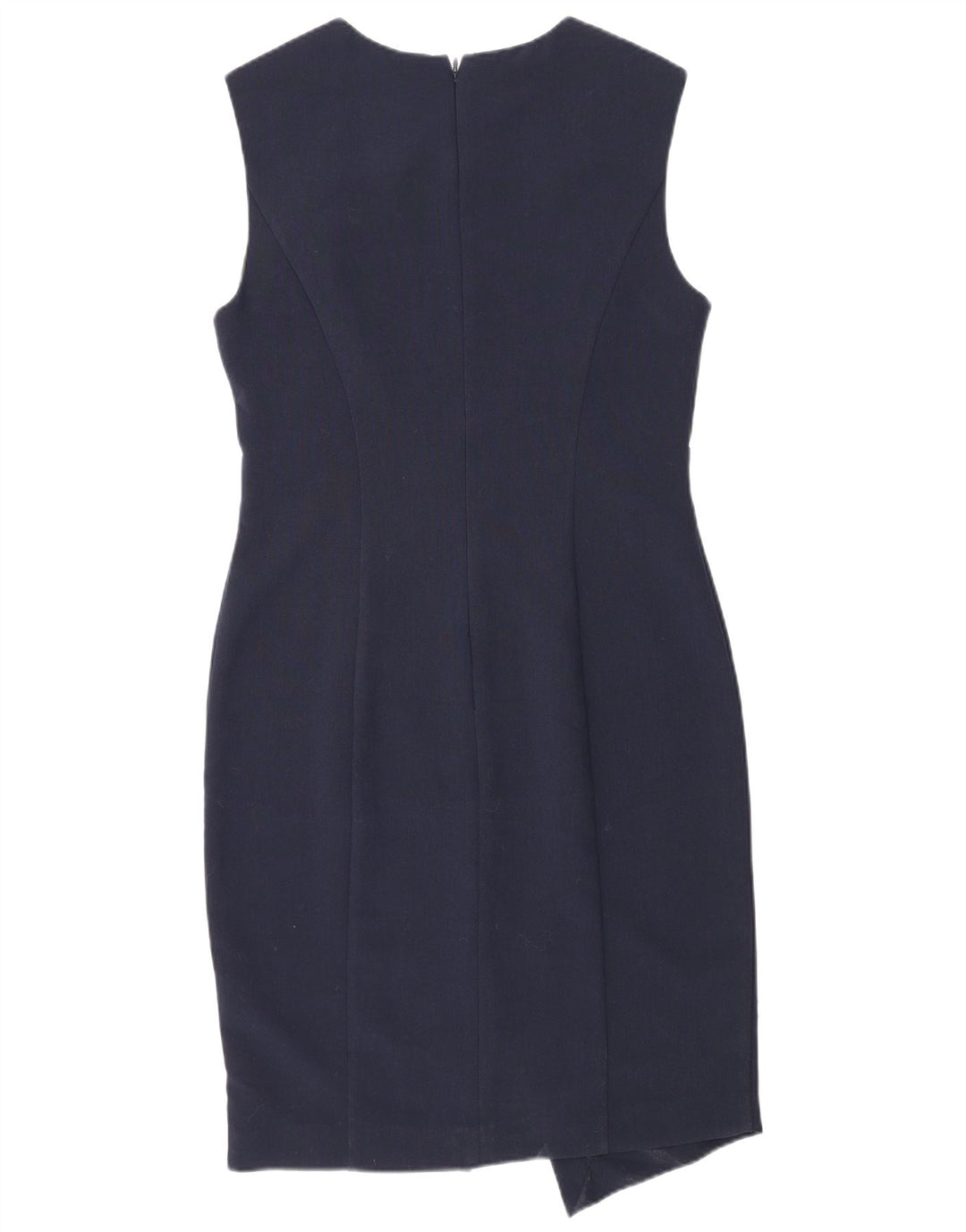 Topshop Womens Sleeveless Sheath Dress UK 12 Medium Navy Blue Polyester