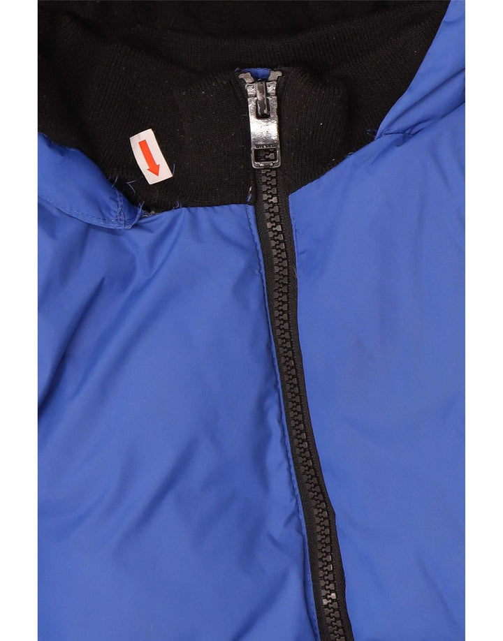 Diesel Boys Graphic Hooded Padded Jacket 7-8 Years Blue Nylon