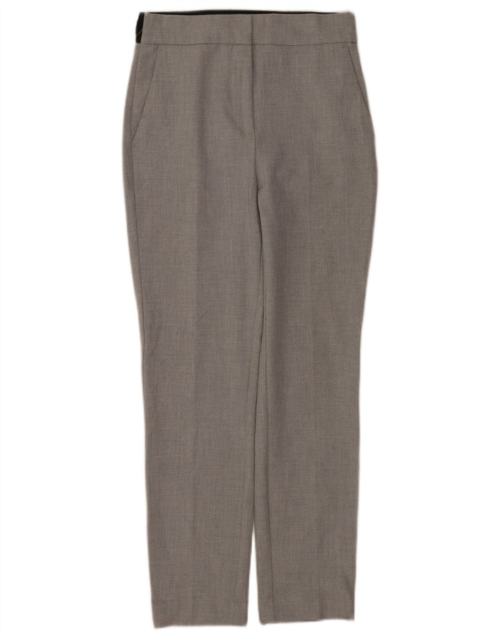 Pantalon de costume slim femme Zara Petit W26 L28 Gris Polyester