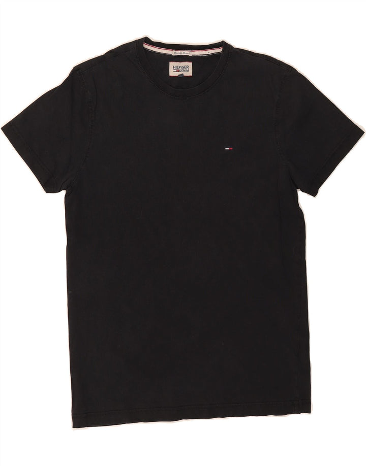 TOMMY HILFIGER Mens T-Shirt Top Small Black Cotton Vintage Tommy Hilfiger and Second-Hand Tommy Hilfiger from Messina Hembry 