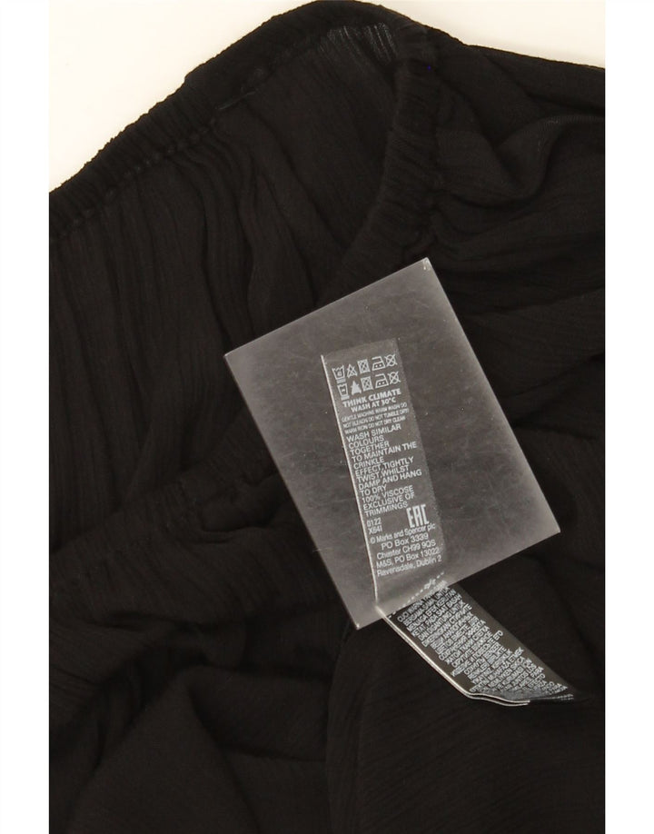Marks & Spencer Womens Shift Dress UK 14 Large Black Viscose