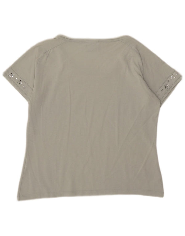 Champion Dame Easy Fit T-Shirt Top UK 14 Medium Grøn