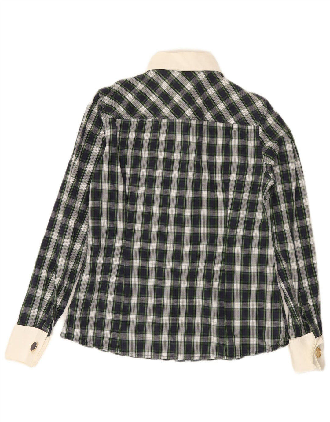 Женская рубашка Massimo Dutti EU 40, средний зеленый цвет в клетку, хлопок