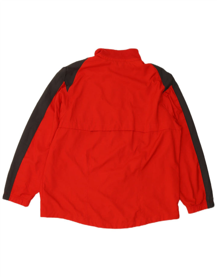 NIKE Mens Tracksuit Top Jacket UK 44/46 XL Red Colourblock Polyester
