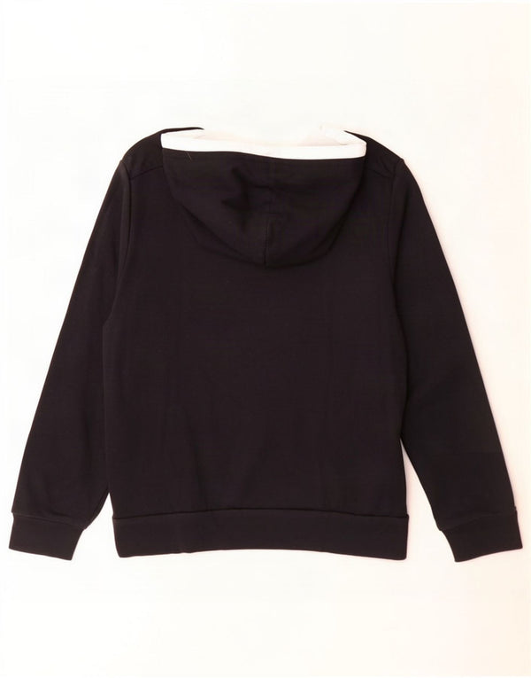 Pulover cu glugă grafic Lotto pentru femei UK 14 Medium Black Colorblock Bumbac