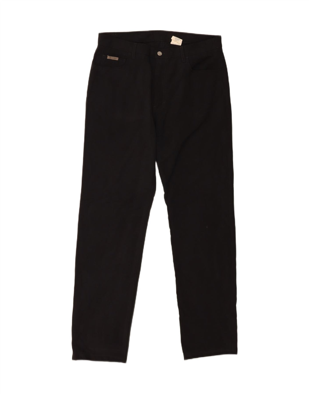 CALVIN KLEIN Mens Straight Casual Trousers W34 L31 Black Polyester