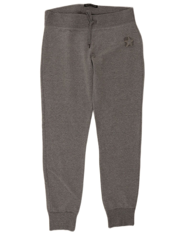 Calça de treino feminina Converse Joggers UK 10 pequeno algodão manchado cinza