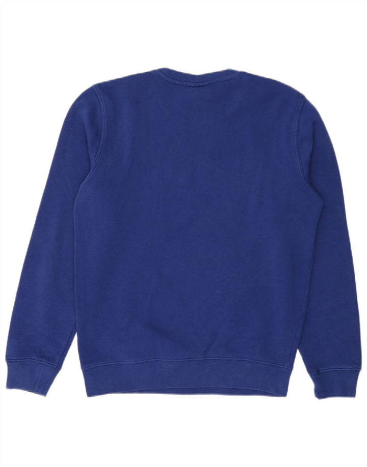 CHAMPION Mens Graphic Sweatshirt Jumper Small Blue Cotton
