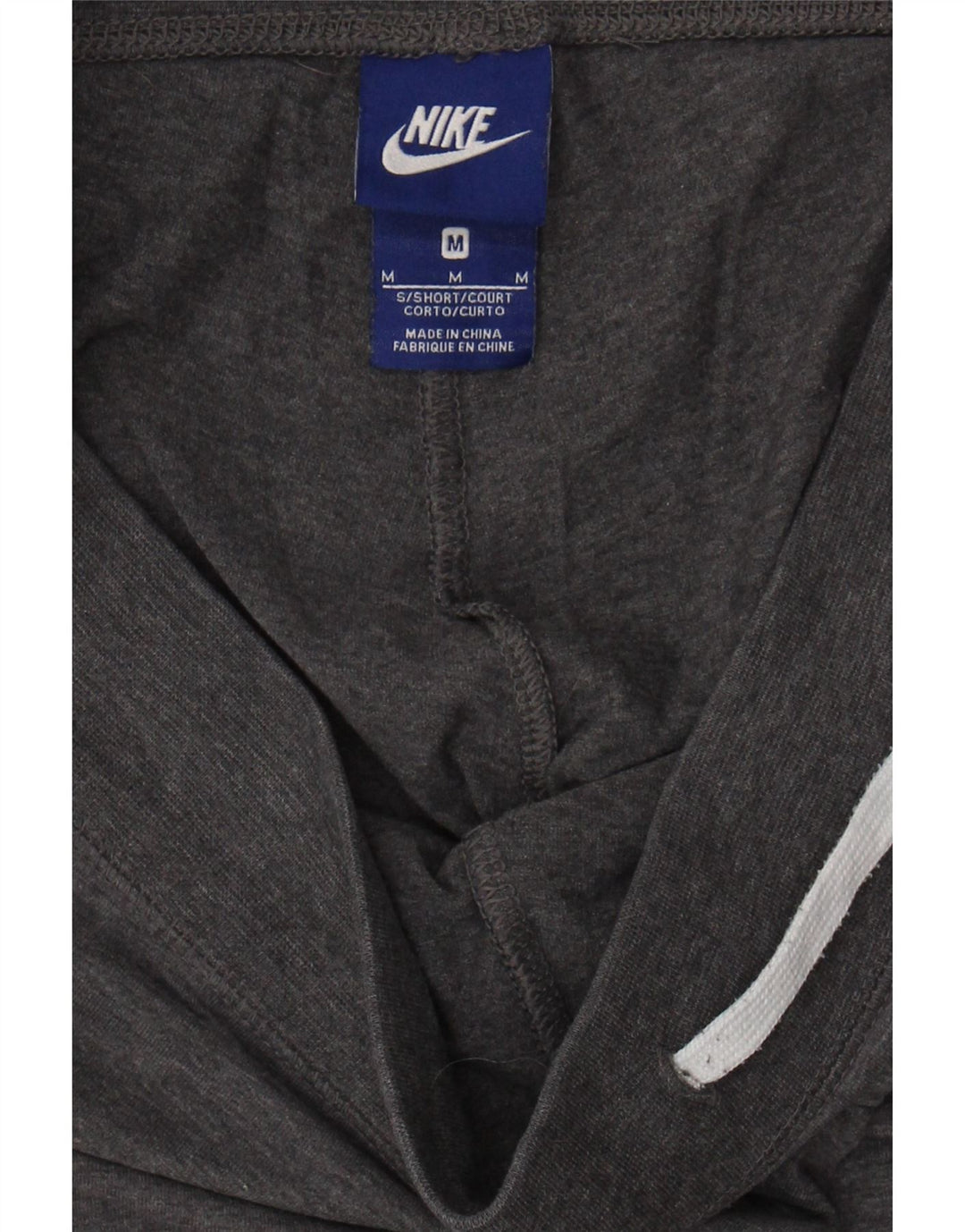 NIKE Womens Tracksuit Trousers UK 12 Medium Grey Cotton