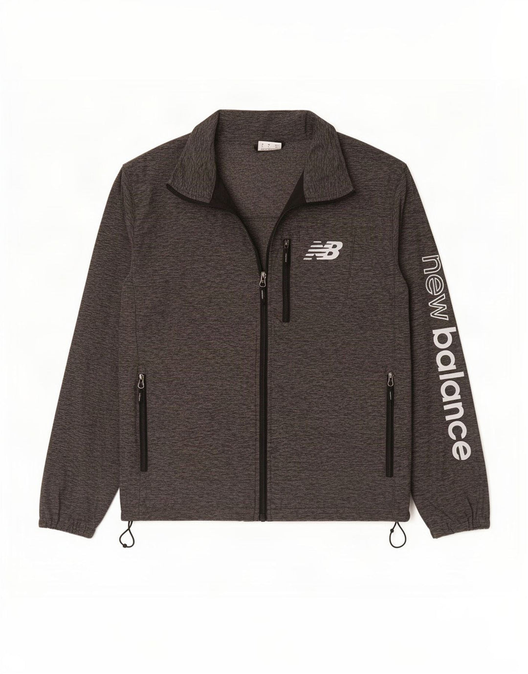 New Balance Veste de Survêtement Graphique Homme Petit Gris Moucheté Polyester