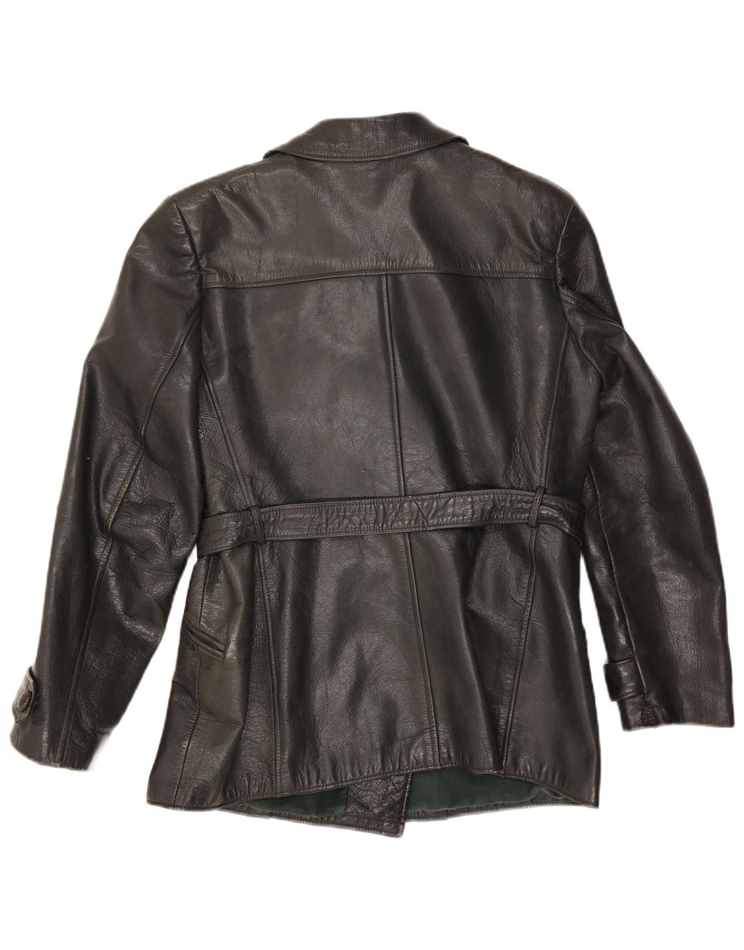 Vintage Womens Leather Jacket UK 14 Medium Black