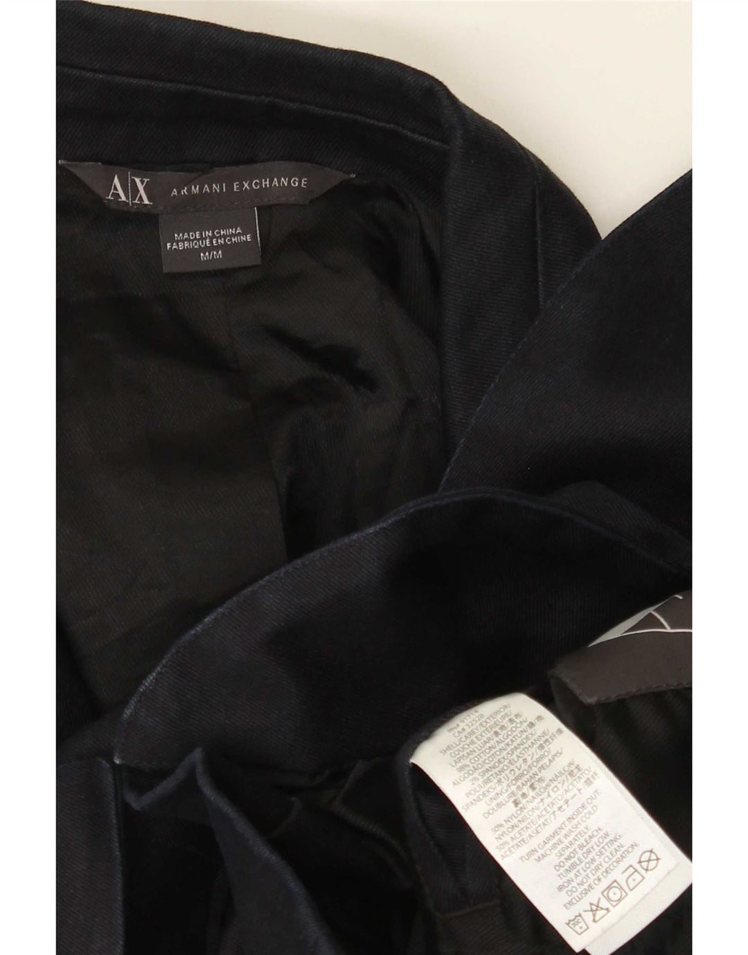 Armani Exchange Chaqueta tipo blazer de 2 botones para hombre Reino Unido 38 Algodón azul marino mediano