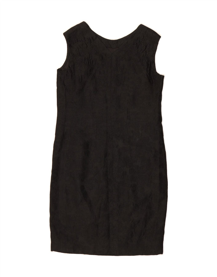 VINTAGE Womens Sleeveless Sheath Dress UK 12 Medium Black Vintage Vintage and Second-Hand Vintage from Messina Hembry 