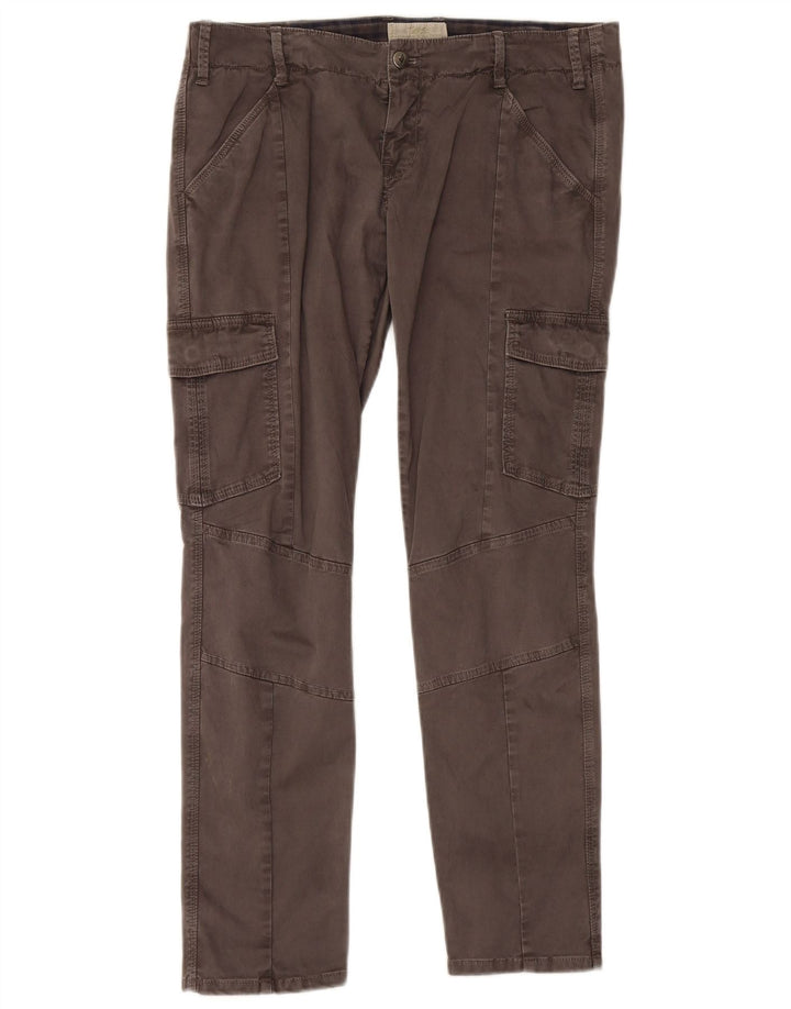 MARLBORO CLASSICS Mens Straight Cargo Trousers EU 46 Small W34 L28 Grey