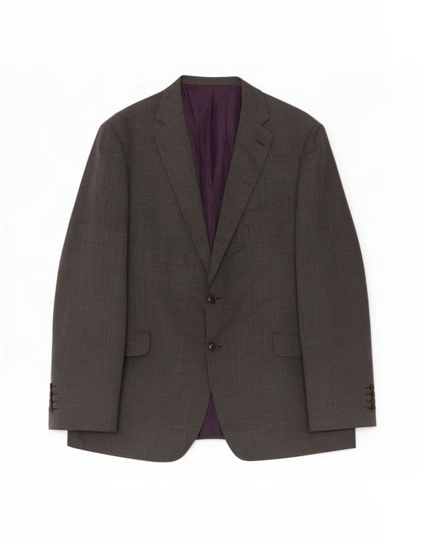 Jaqueta blazer masculina de 2 botões Marks & Spencer Reino Unido 46 XL lã cinza